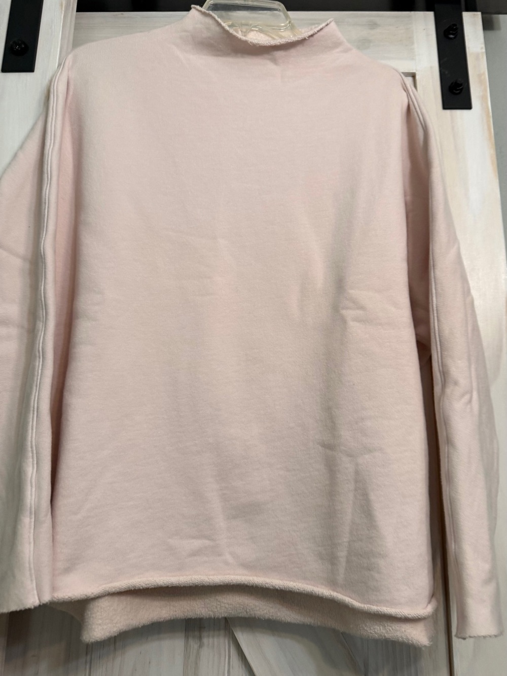 NWOT Frank and Eileen, Effie, triple fleece sweatshirt in soft Antique pink.